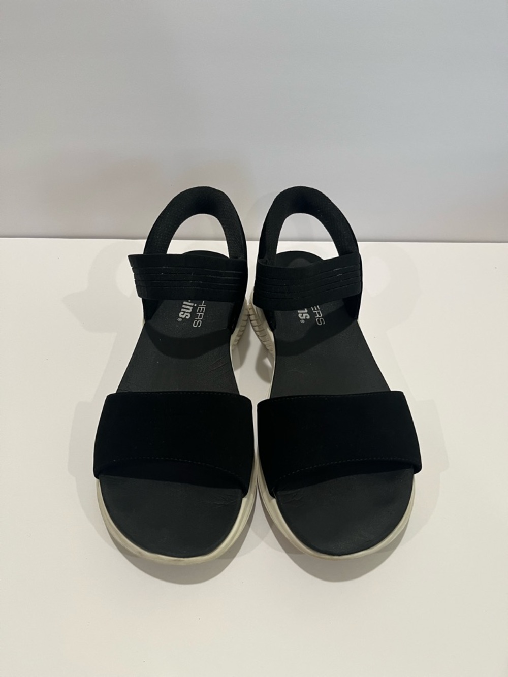 Skechers Black and White Foam Sandals